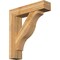 Ekena Millwork Funston Block Rough Sawn Bracket w/ Offset Brace, Western Red Cedar, 8"W x 34"D x 38"H BKT0806X34X38FST05RWR - alternate 1